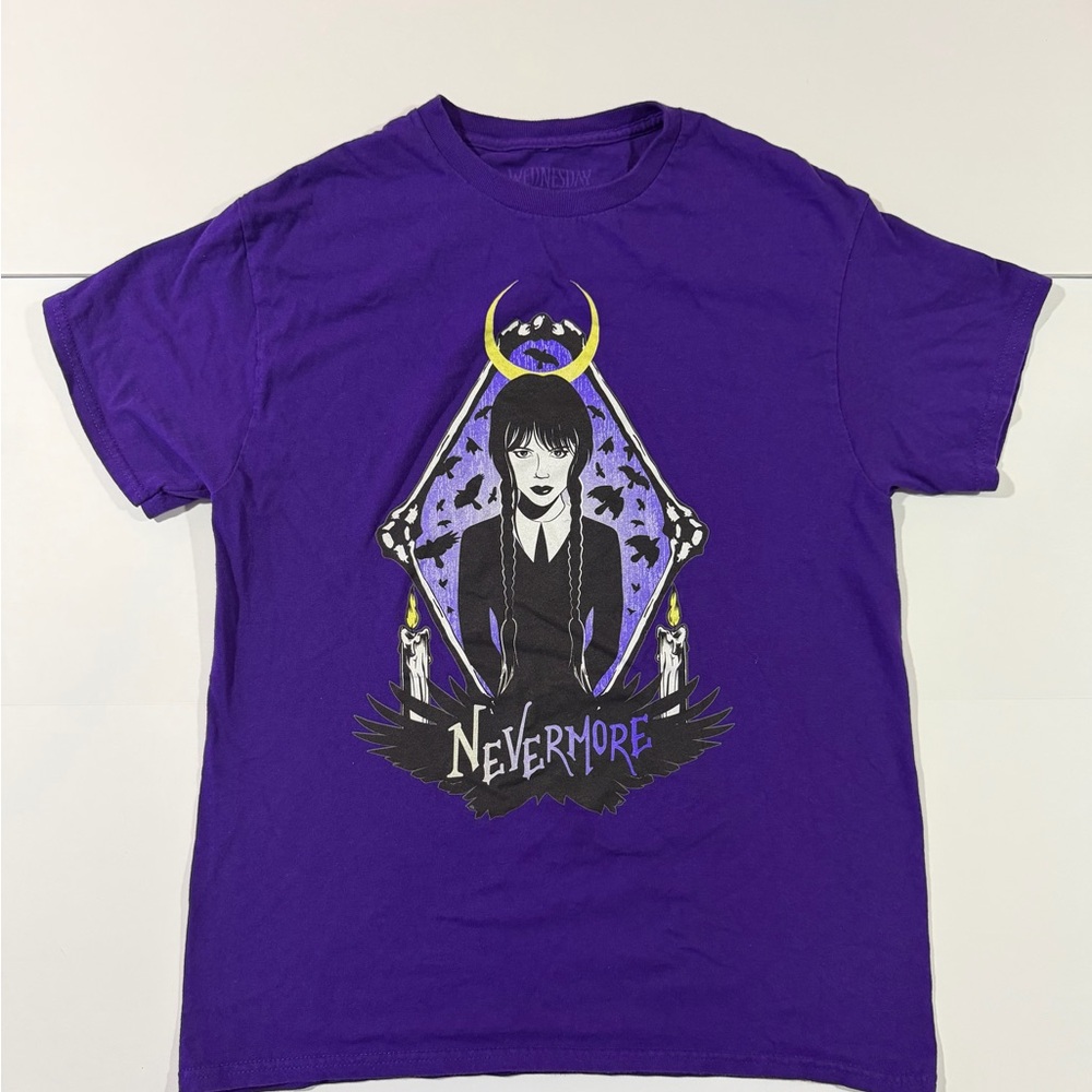 Nevermore Graphic Tee - Purple Short Sleeve Men's Shirt